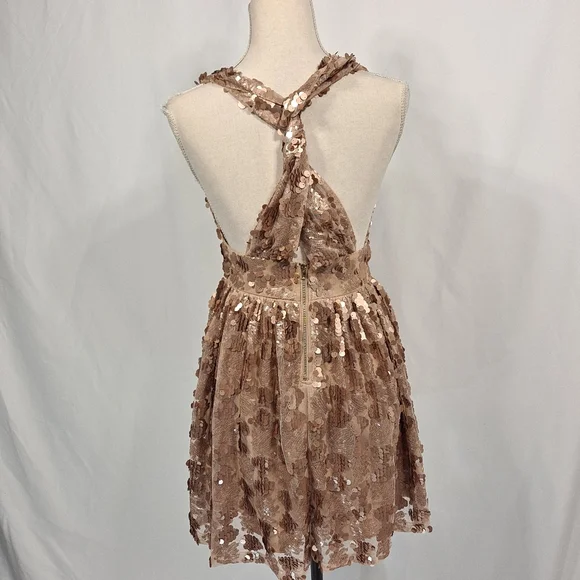Lulu's Gold Got That Glam Sequined Dress - Picture 3 of 16